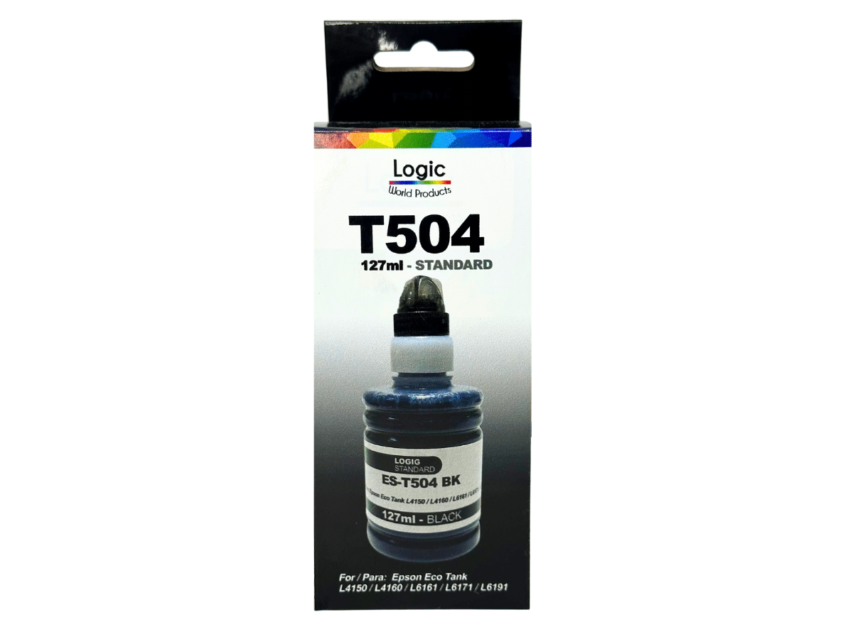 Tinta T504 Para Epson Ecotank Color Negro 127 ml L4150 L6191 Logic