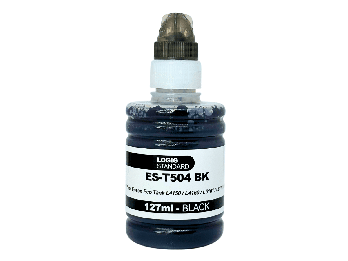 Pack 4 Tintas T504 Para Epson Ecotank Color 70 ml y Negro 127 Ml Logic