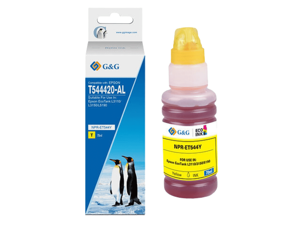 Pack 4 Tintas T544 C/boquillas Premium Para L3110 L3158 L6160 G&amp;G