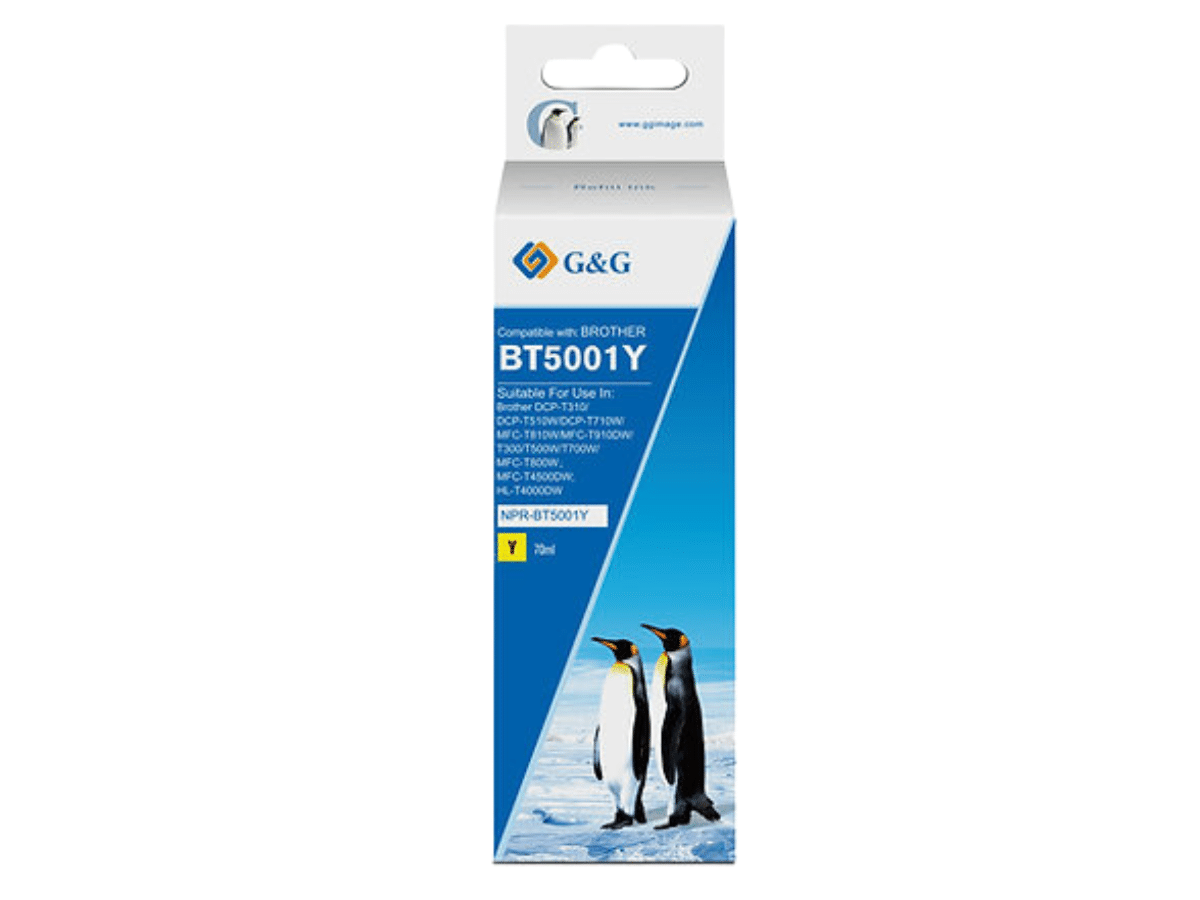 Tintas Para Brother BT5001 Colores Semipigmentados 70 ml G&amp;G