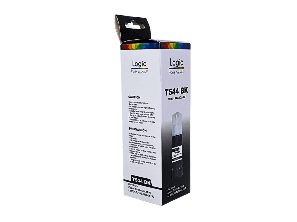 Pack 4 Tintas T544 Para Epson Alternativa Con Boquilla 70 ml Logic