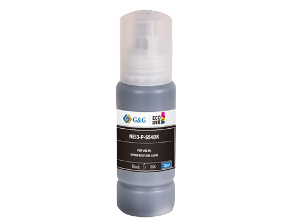 Tinta T554 Pigmentada Negra para Epson Ecotank - 70ml - Marca GyG