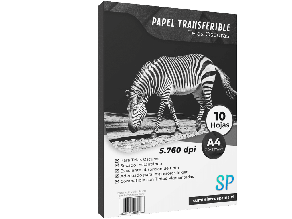 Papel Transfer Telas Oscuras A4 X 10 Hojas SP