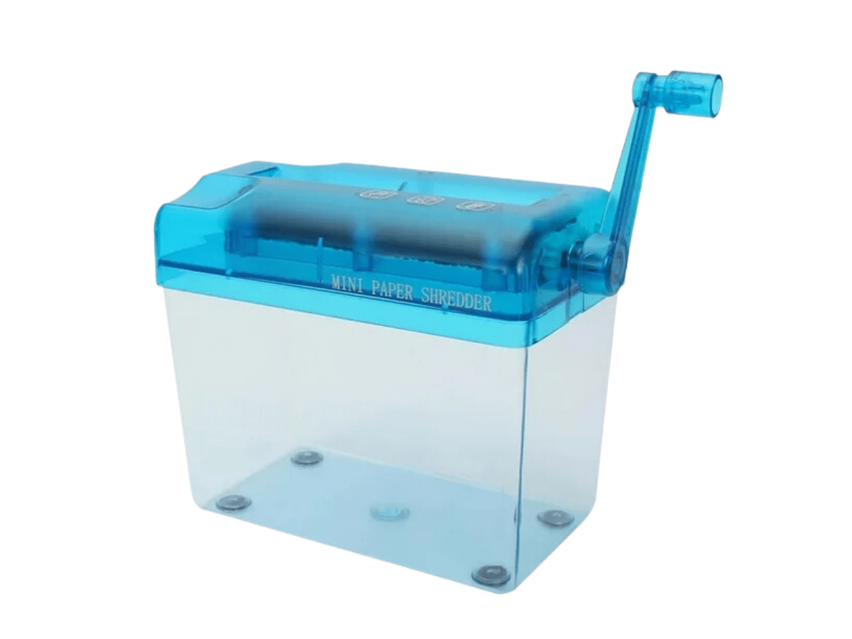 Trituradora De Papel Manual Capacidad 1.7 L Tritura hasta 5 Hojas