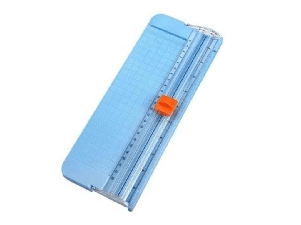 Guillotina De Papel Portátil 27cmx9cm Color Celeste
