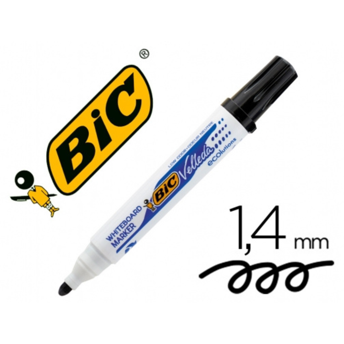Marcador Bic Para Pizarra Ecolutions Punta Redonda