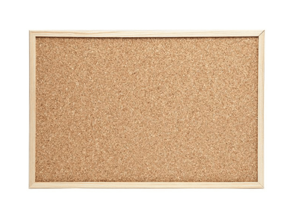 Pizarra De Corcho 30x40 cm con Borde De Madera y Colgador En Pared