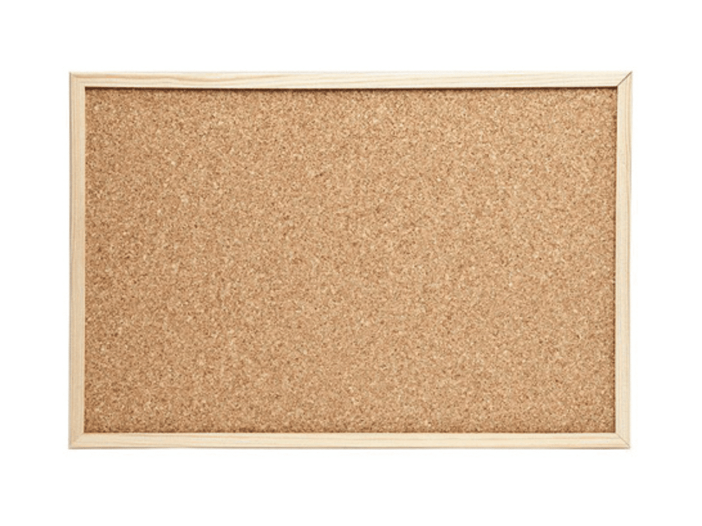 Pizarra De Corcho 50x70 cm con Borde De Madera y Colgador En Pared