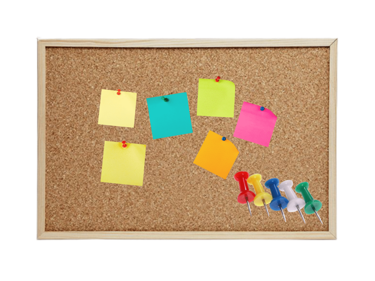 Pizarra De Corcho 50x70 cm con Borde De Madera y Colgador En Pared