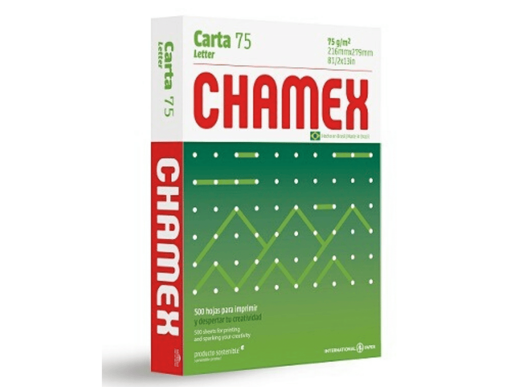 Papel Fotocopia Chamex Resma Carta 75 G/m2 X 500 Hojas
