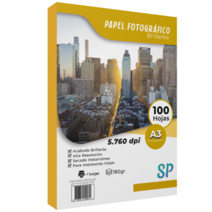 Papel Fotográfico Glossy 180gr A3