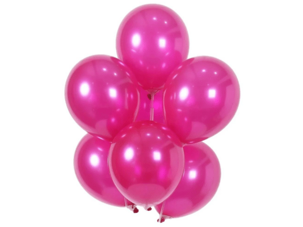 Globos Magenta Látex Metálicos