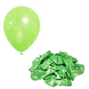 Globos Verde Manzana Látex Metálico