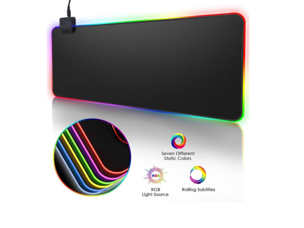 Mouse Pad Gamer RGB Lighting 250x350 Mm