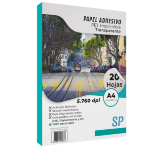 Papel Adhesivo PET Transparente