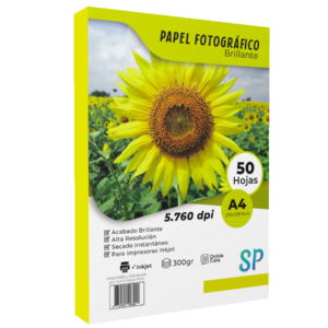 Papel Fotográfico Glossy Doble Cara A4 300gr