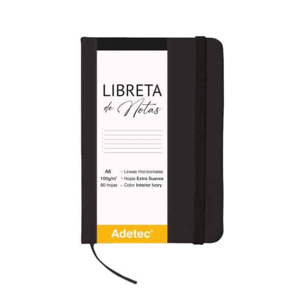 libreta de notas A6 Negra